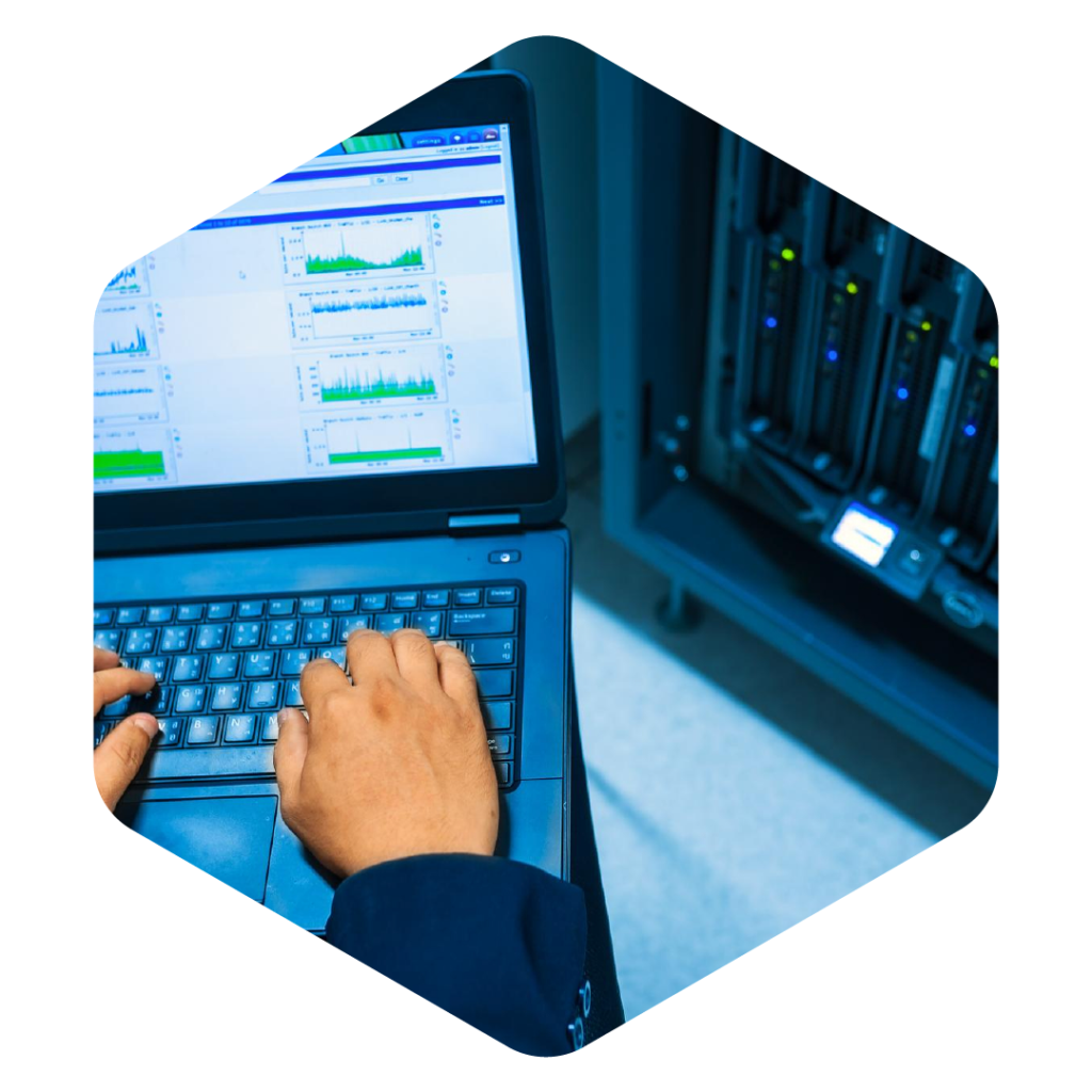 Desarrollador trabajando con datos