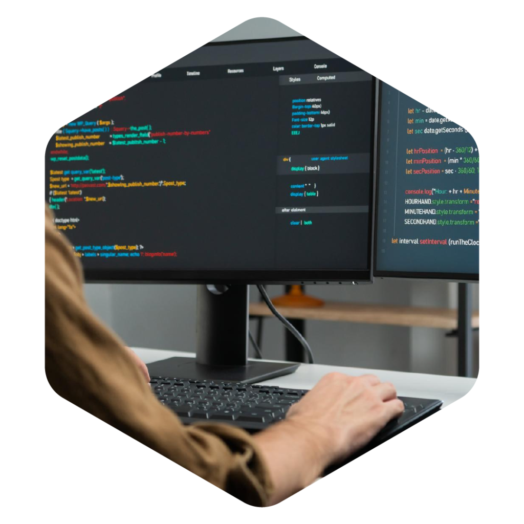 Desarrolador de software trabajando